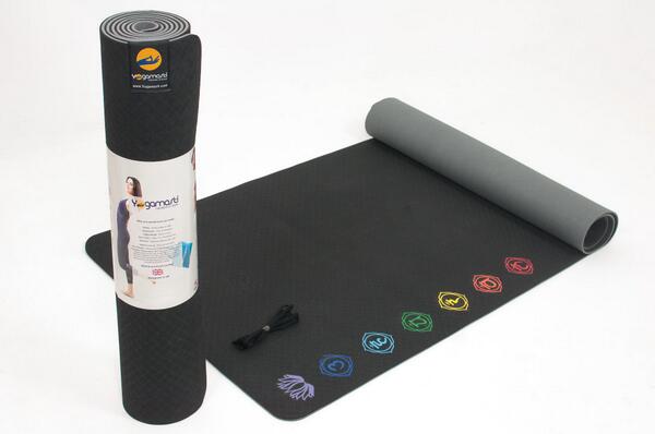 Digitally printed chakras Yogamasti NEW Chakra mat -yoga show London this weekend! Stand G-10- Digital age!