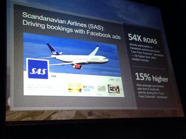 Well done @CKamhaug RT @hsorvig: SAS er best case hos Facebook nå på #DTCNorway #reiseliv