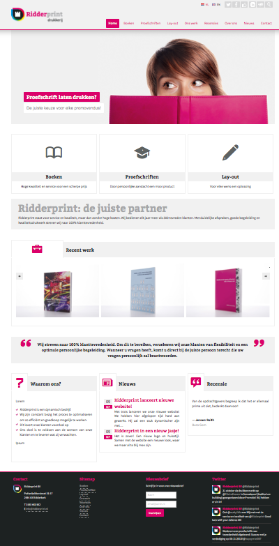 Ridderprint's tweet photo. Alvast een voorproefje van onze nieuwe website gemaakt door @dewebmakers Wij zijn er superblij mee, BEDANKT!! http://t.co/2J5jSUsbd9