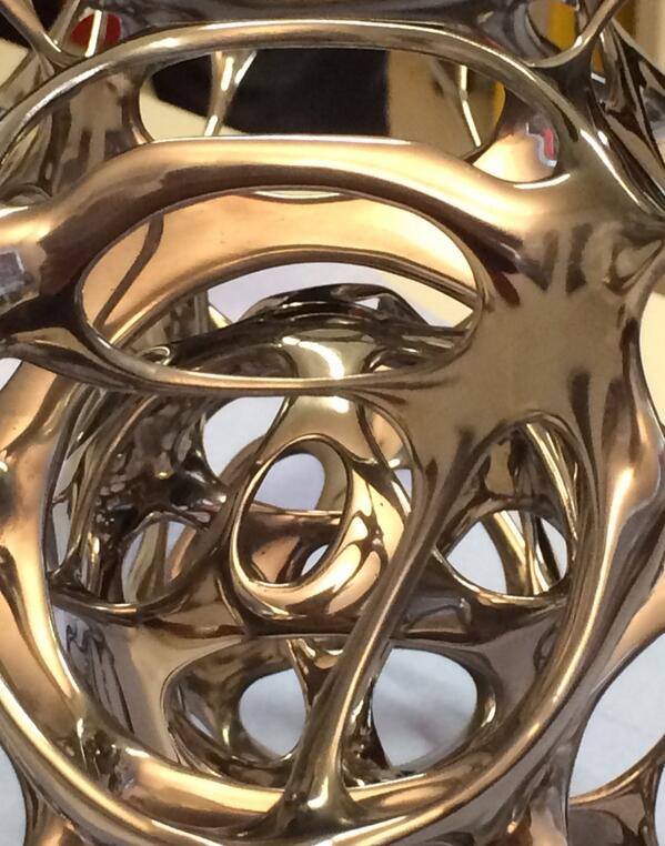 New sculpture arrived made out of brass and Rhodium finish, Heavy-  first of a series called Sigma
