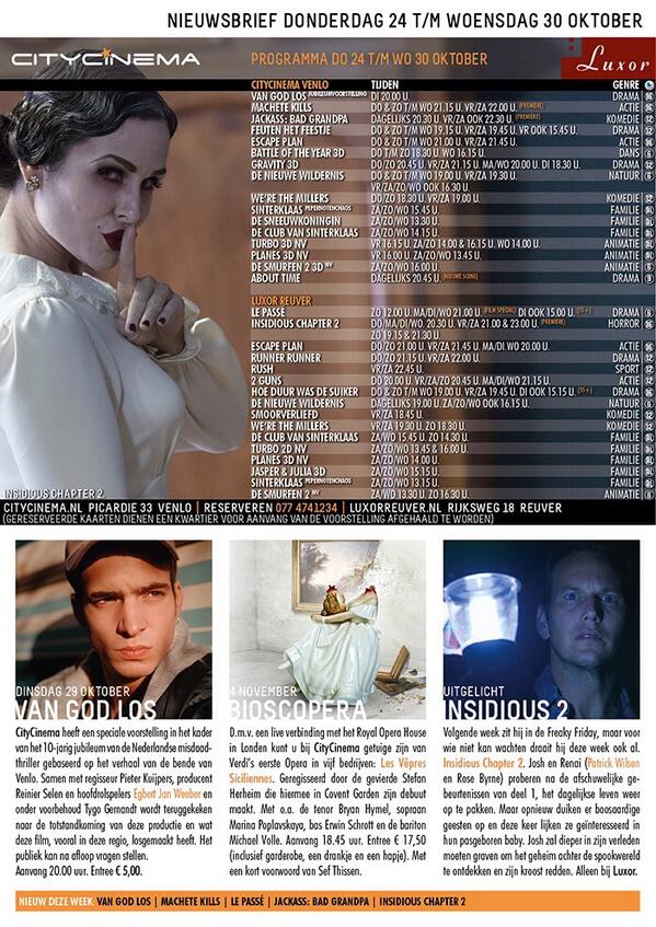 CityCinema | Luxor nieuwsbrief 24-30 okt