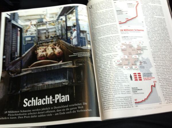Morgens im <a href="/SPIEGEL_alles/">SPIEGEL Ticker</a> gelesen: optimierte #Fleisch produktion damit 5 Minutensteaks 2,39€ kosten