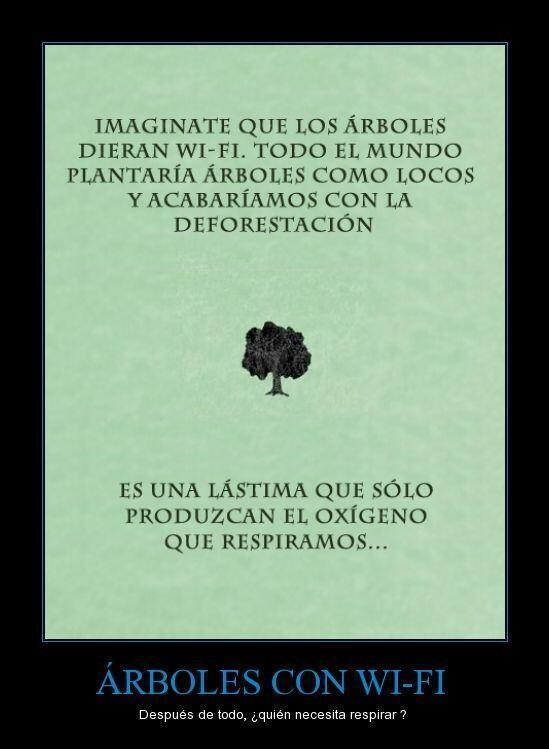 HumanosRaw's tweet photo. Árboles con wifi http://t.co/rJ9GflvGyt