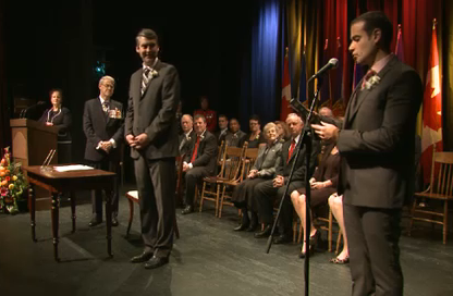 YarVanguardnews's tweet photo. Yarmouth MLA Zach Churchill taking his oath as Minister of Natural Resources @zachchurchill http://t.co/D69rAMJ67r