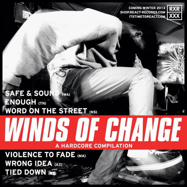 3/4 of us play in a band called Tied Down. Tied Down will be on a <a href="/reactrecords/">REACT! Records</a> comp. #WINDSOFCHANGE