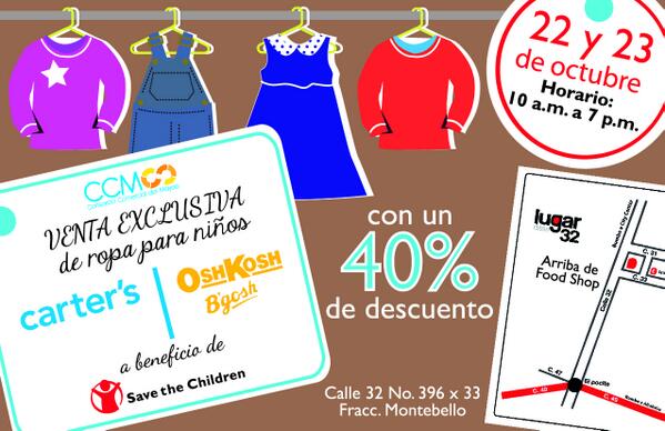 CartersOshkosh's tweet photo. Buenos días, gran día de la venta especial a favor de Save the Children con el 40% de descuento en toda la ropa. :) http://t.co/c94PV5Rofy