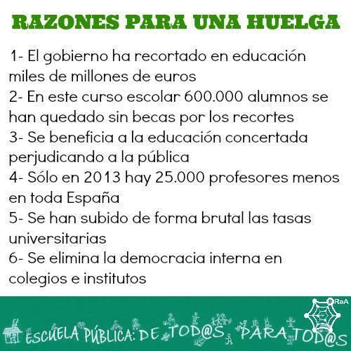 sararubiosnchez's tweet photo. #Razones24o #NOalaLOMCE http://t.co/x11EBVaJU4