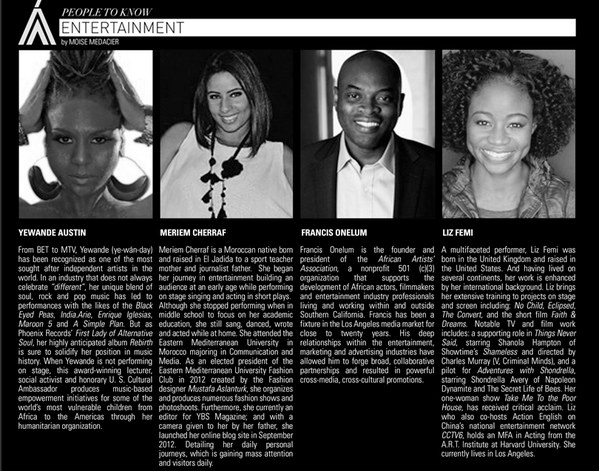 Tothepoorhouse's tweet photo. RT @AfroStyleMagz ASM:
PEOPLE TO KNOW
Yewande Austin Francis Onelum @LizFemi Meriem Cherraf... http://t.co/JSz6ZiCTXb http://t.co/YAEL9CT34m