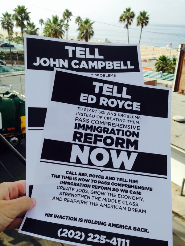 OFA_Shannon's tweet image. Hit the streets w/ @OFA_OC today &amp;amp; tell @RepJohnCampbell &amp;amp; @RepEdRoyce #TimeForRealWork on #Immigration! #OFAction