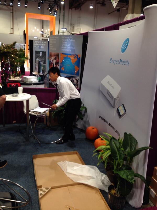 ExecjetMobile's tweet image. #NBAA2013 Execjet Mobile Booth is ready. Thanks Adam K.
