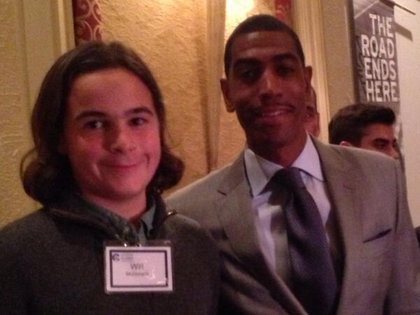 While I am working hard at #vtn2013 my son is hanging out with @CoachKO_UConn @UConnMBB