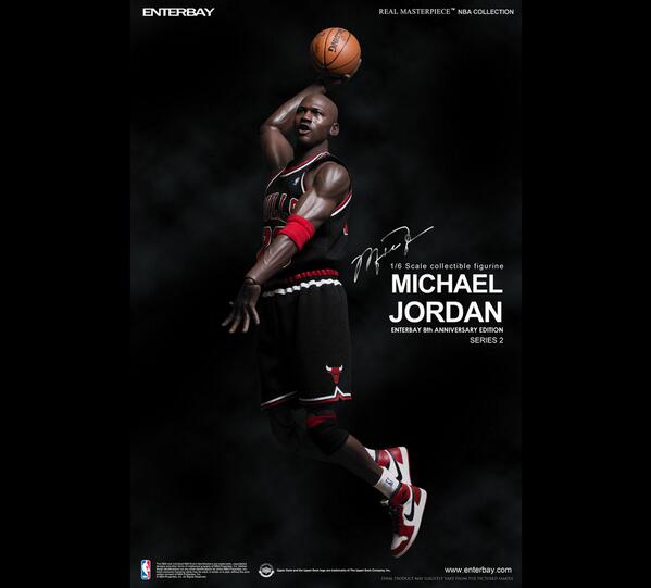 ENTERBAYUSA's tweet photo. We have finally launched the #ENTERBAY 8th #Anniversary #Edition - #MichaelJordan #23 #Black #Jersey #NBA #Basketball http://t.co/Tx9l7UNMpQ