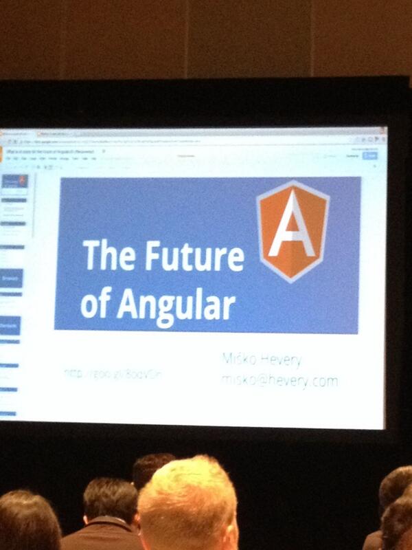 Zizzamia's tweet image. The future of #angularjs #html5devconf @JoinTheFlock