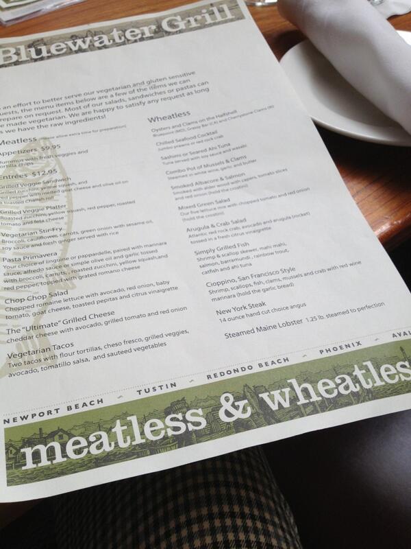 CeliacBeast's tweet image. #meatless and #wheatless at #bwgsummit at @bluewater_grill