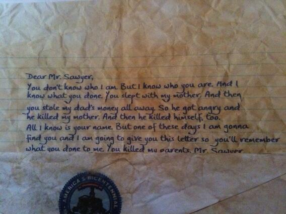 AmyisWeird_'s tweet image. Dear Mr. Sawyer...
#missingLOST #LOST #LOSTrewatch10