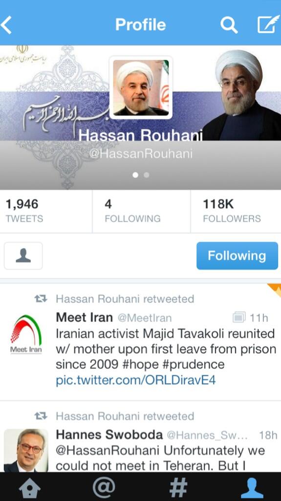 NegarMortazavi's tweet image. UNPRECEDENTED @HassanRouhani retweets photo of #Iran student leader Majid Tavakoli, released from jail temporarily.