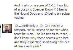 HebronUltimate's tweet photo. East Street Hound Dog Joe Arel had this to say about his Screaming Eagle rival, Spencer Brown #BiggestRivalryInSports http://t.co/bDkSgo2JVn