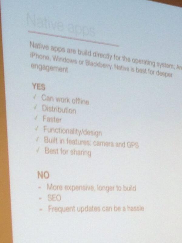 And for us that are not tech geeks: native app easy explained :) #DTCNorway