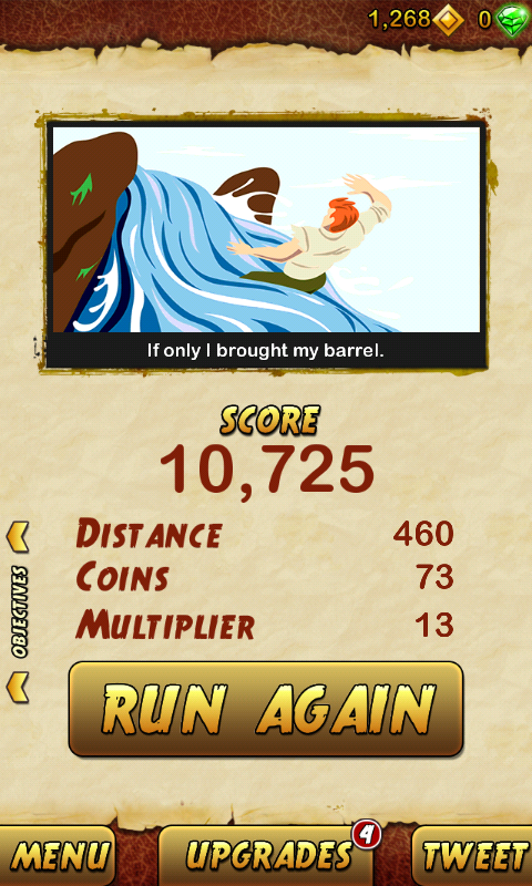 I got 10725 points while escaping from a Giant Demon Monkey. Beat that! bit.ly/TempleRun2Andr…