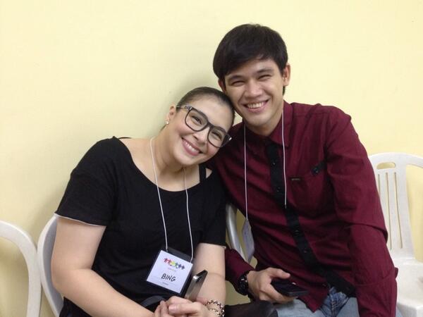 PositiveTV5's tweet photo. Sweet naman, mother-and-son at #PositiveTV5 immersion @motmotseo Bing Loyzaga. @adallat @mjmarfori @ramarianojr http://t.co/rKZ0tXeDJ4