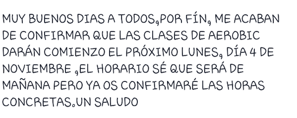 _promesas's tweet photo. Clases de aerobic comenzaran el dia 4 http://t.co/AdflhuHawR