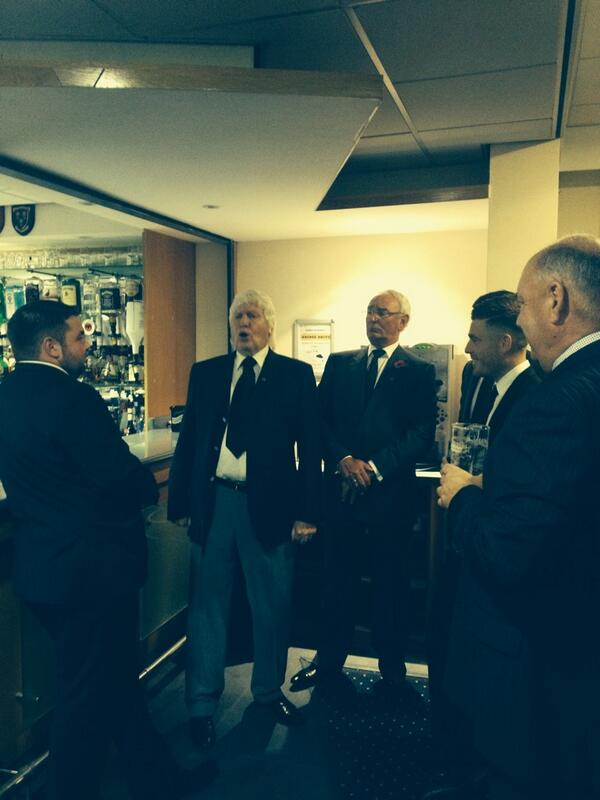 PrentonGolfClub's tweet photo. The legendary Mike Langford holding court at the end of the bar just like the good old days #legend http://t.co/lq8pgziRE4