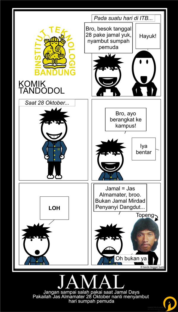 Yuk pakai Jamal mu di 28 Oktober 2013. Jangan biarkan jamalmu hanya menggantung tak terpakai di lemari :)  <a href="/KM_ITB/">Kabinet KM ITB</a>