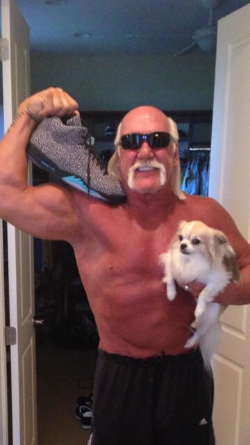 Hogan 在Twitter 上："Can't decide which animal print to wear today,sorry Pebbles my new Jordan's win brother HH http://t.co/X9HChocCfm" / Twitter