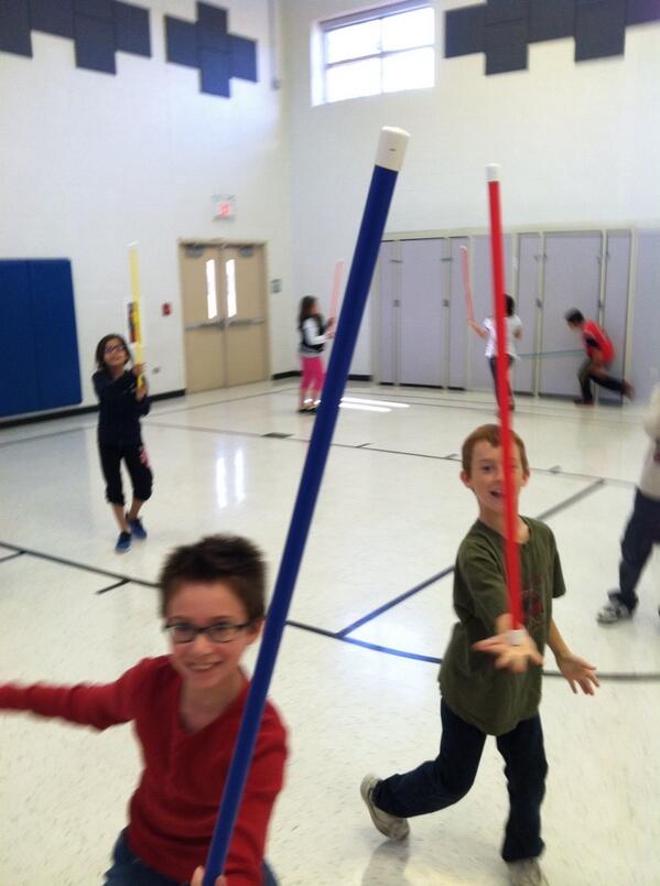 DavidDare5's tweet photo. Manipulative skills using wands and hoops for Hometown 5th grade! #d123 #hmt123 http://t.co/reyCxBQSI4