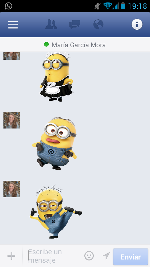 Vicky_9731's tweet photo. Las conversaciones de mi hermana y yo por facebook. Adoramos los minions akdjdkfhfkhf @Maria_G_M jajajajaja http://t.co/631AfI29J7