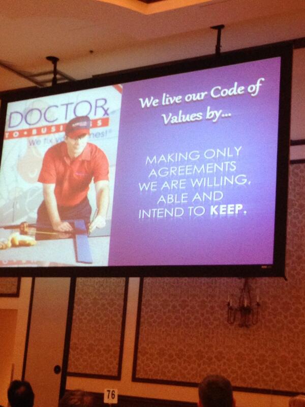 NicolasHauff's tweet image. Example of how the Dwyer Group lives its #CodeOfValues: &quot;We live our code of values by...&quot; #emprendedores #gs13