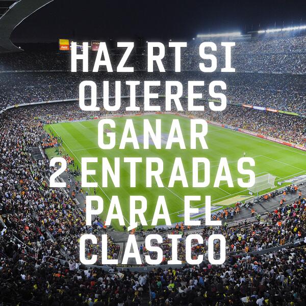 Recuerda que tenemos una entrada doble para el Clásico. RT y dinos porqué debes quieres ir. Usa #FIFA14 y #ElClasico