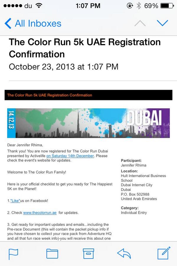 jenniferrhima's tweet image. Yay, I can't wait 🎨 #ColorRunDubai