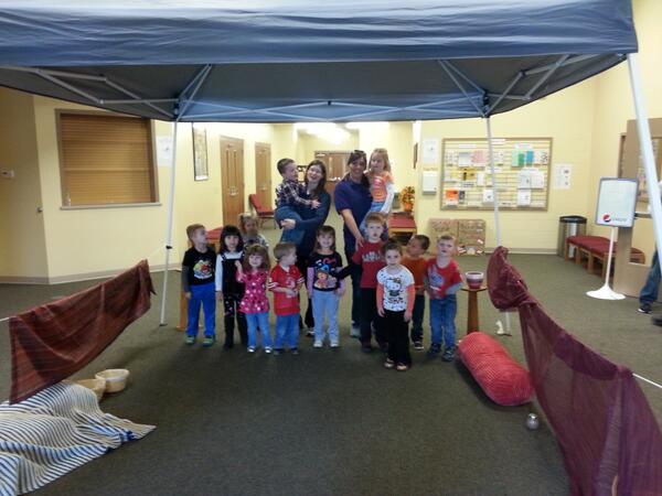 BirchellM's tweet image. The Tabernacle the YMCA PRESCHOOLERS built today after their bible story!