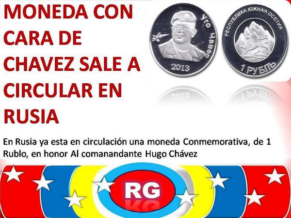 MOISESJDT92's tweet photo. CHÁVEZ YA CIRCULA EN RUSIA Y VALE MÁS QUE UN DOLAR!!! http://t.co/5YUbHqJy1p"