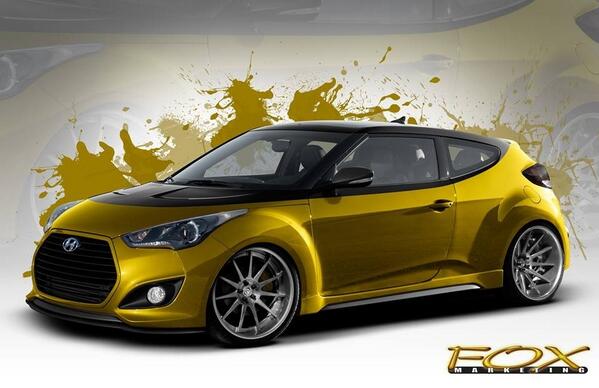 VelosterForums's tweet image. SEMA2013 preview: @FoxMarketing @Hyundai Turbo Veloster.