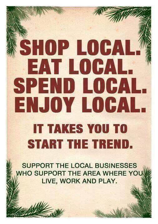 Keeping it local on the downward slide to Xmas!  #shoplocal