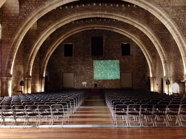 Enjoyed a lot playing in Barcelona tonight, Bach, in homage to maestro Casals. Great historic hall, salon del tinell