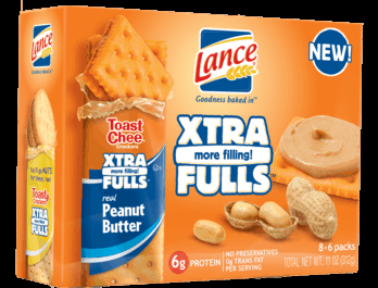 Follow <a href="/LanceSnacks/">Lance Snacks</a> to join the Lance Snack Patrol! With up to 6 grams of protein, the goodness is baked in.