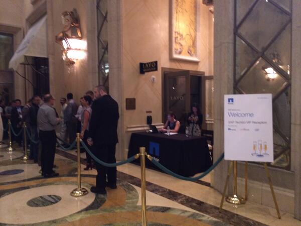 NetApp's tweet image. Check-in at the VIP Reception at LAVO co-hosted by NetApp, @virtustream & @intel #NetAppTechEd #SAPTechEd