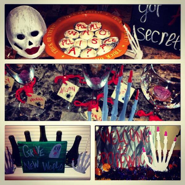 cgiannini's tweet photo. @imarleneking check out our #PLL viewing party! #AlisonisAlive #halloween http://t.co/Ft793aEqzg
