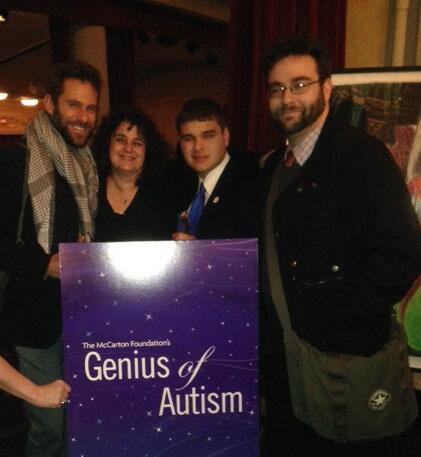 JasonSchuchman's tweet photo. With @MikeKorins after his performance at #Geniusofautism @mccartonkids.  An inspiring evening!  #autism http://t.co/MoXu2iSV3l