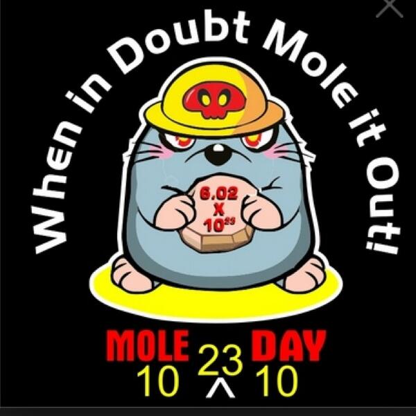 maggschoder's tweet image. Happy mole day 😊 #chemnerd
