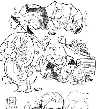 この前写メでうpしたポケとさぶます( ˘ω˘) 。oらくがきの冊子無事出せそうだよ! 