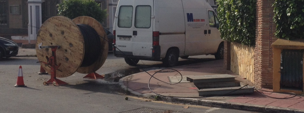 Telefónica está desplegando Fibra Óptica en Guadalmar. Estará operativa en un mes. #FTTH #malaga