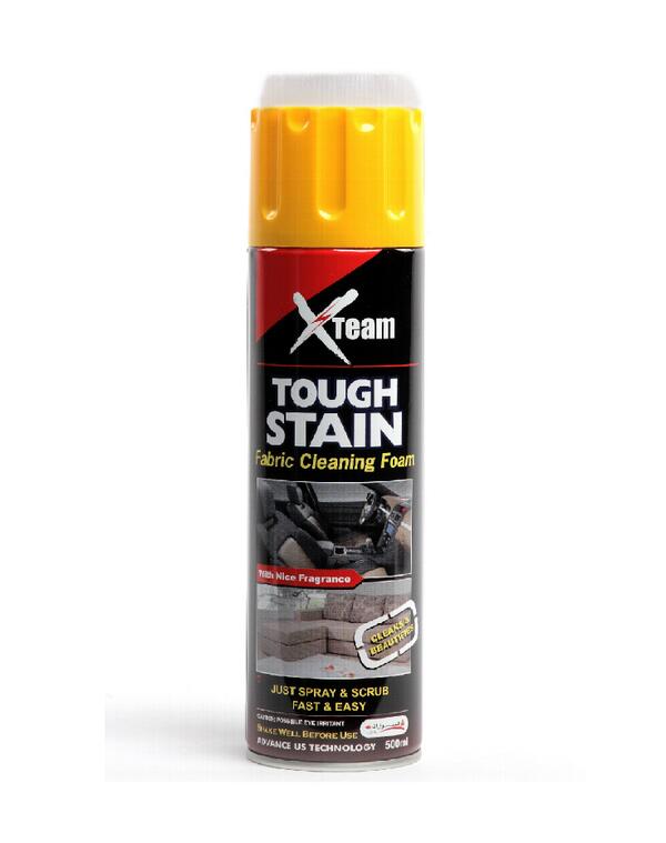 استيعد نظافة وبريق سيارتك الداخليه مع مزيل البقع العنيدة #اكس_تيم  Tough Stain
 متوفر ايضا في هايبر #بندة ،ايزي ماركت