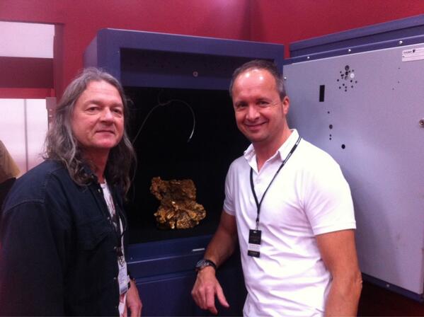 Gold setup at Munich Rob and I with his 23kg Australian nugget !