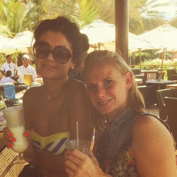 rdanielleuk's tweet photo. #throwbackthursday  - does it count when it was only 4 days ago??? @BurrowKelly #sunshine #dubai #milkshakes http://t.co/cpMLkOh0OI
