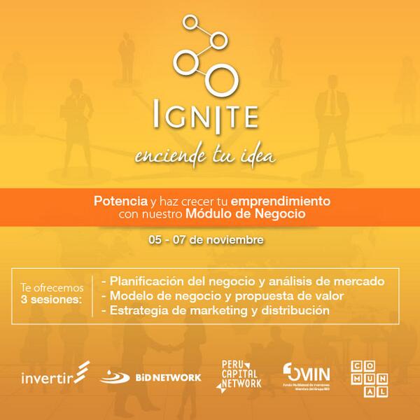 Invertir_pe's tweet photo. Aprovecha tu tiempo. Únete a las sesiones de herramientas que necesitarás al emprender #Ignite http://t.co/FdlO21dIfo http://t.co/qzauROkQBm