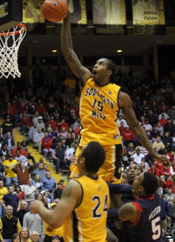 USMGoldenEagles's tweet photo. 15 Days till Tip-off! Today we recognize #15 Torye Pelham who rocked #ReedGreen Coliseum with his thunderous dunks. http://t.co/zpSR4H0TFY